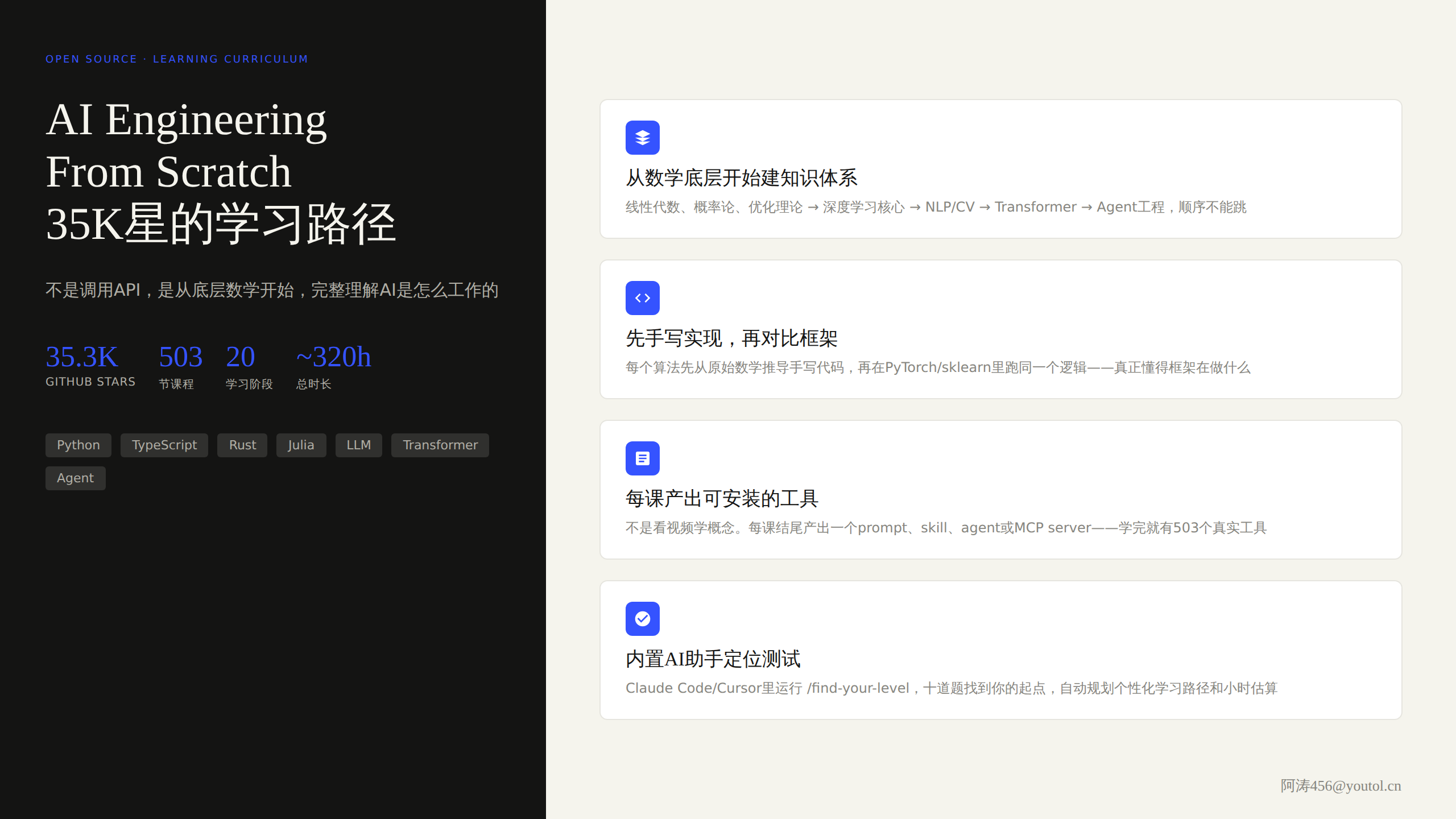 AI Engineering From Scratch：35K星的AI工程师修炼手册