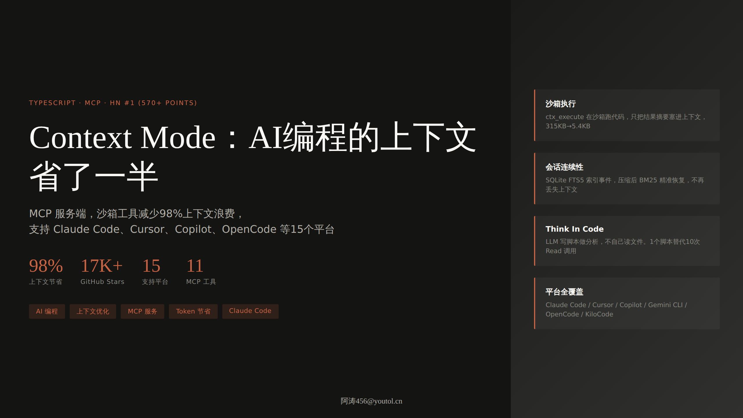 Context Mode：上下文优化MCP，让AI编程省98%上下文