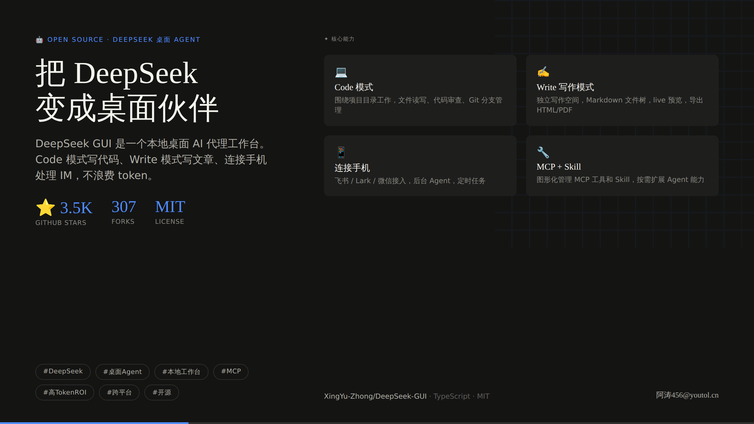 DeepSeek GUI：把DeepSeek变成桌面AI Agent工作台，3.5K Stars