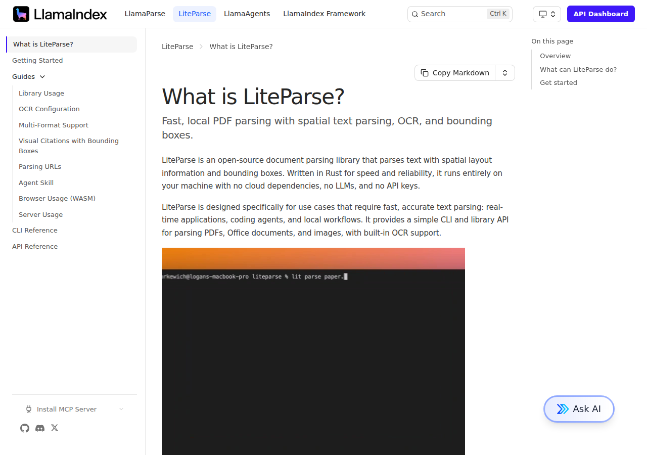 LiteParse 文档截图