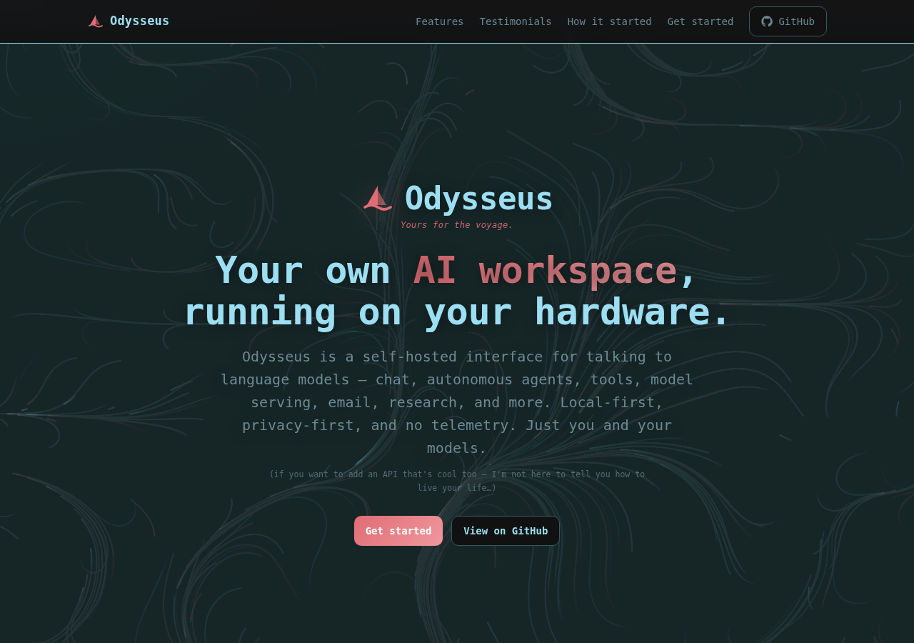 Odysseus 首页截图