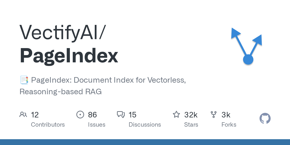 PageIndex — 无向量的推理型 RAG，让检索真正理解文档