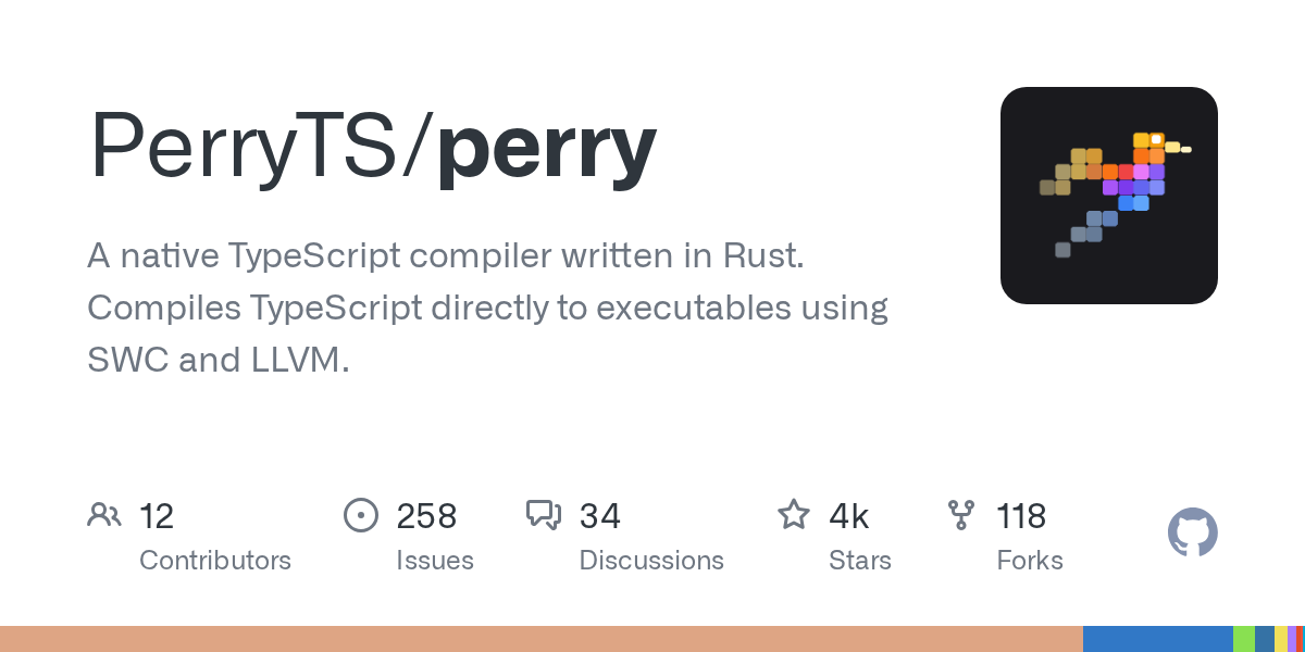 Perry：TypeScript 直接编译成原生程序，跨平台行业被炸穿了
