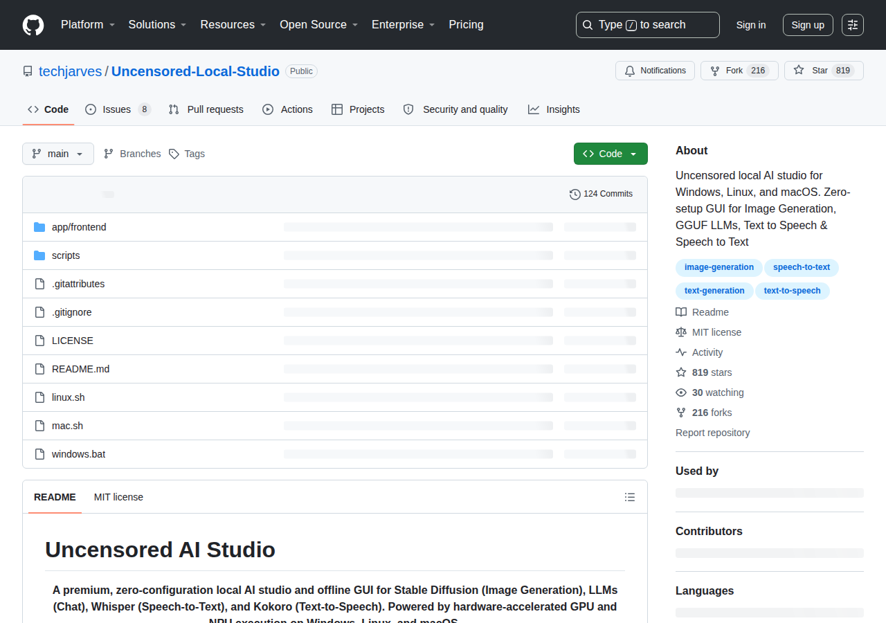 Uncensored AI Studio GitHub 仓库