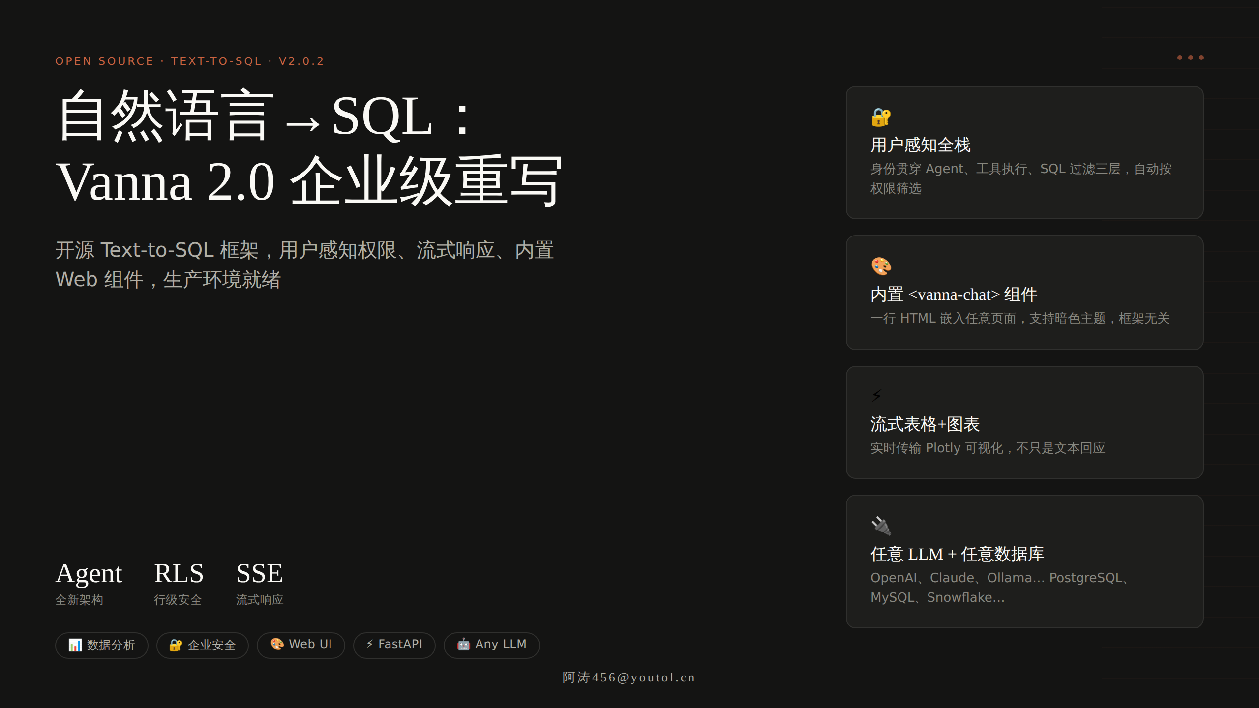 Vanna 2.0：自然语言转 SQL，企业级重写后有多强？