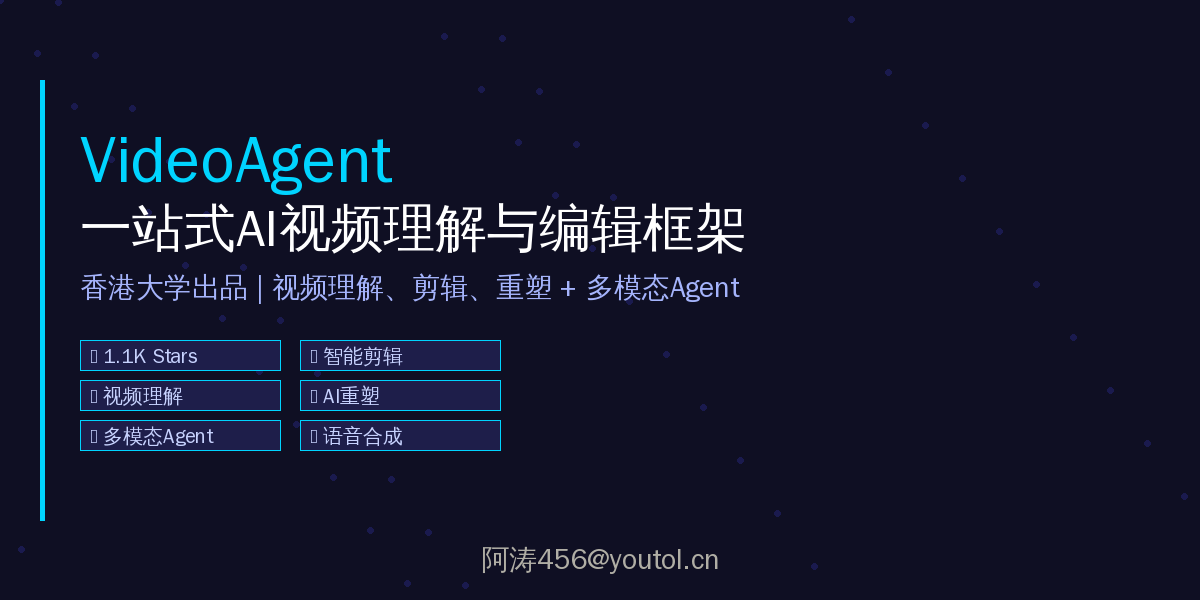 VideoAgent：一站式AI视频理解与编辑框架